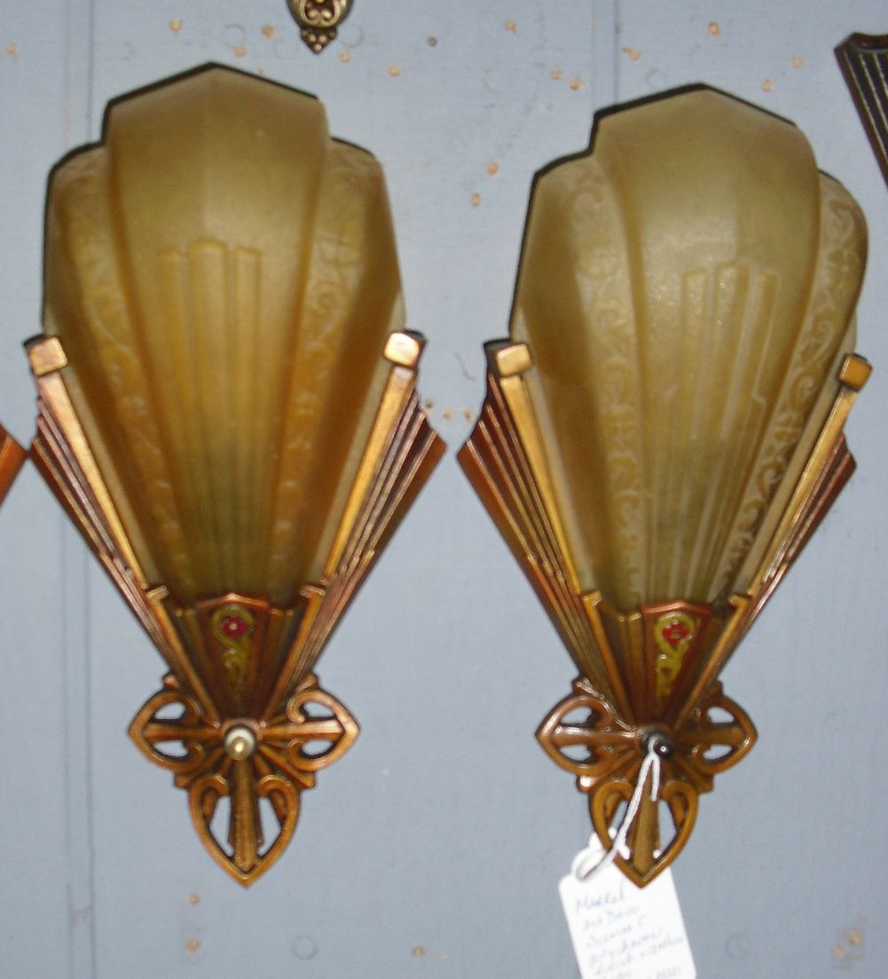 art deco bathroom wall lights photo - 6