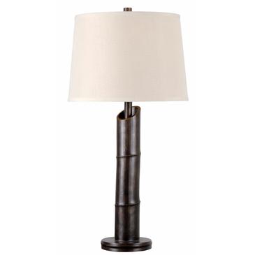 bamboo table lamp photo - 2