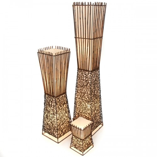 bamboo table lamp photo - 5