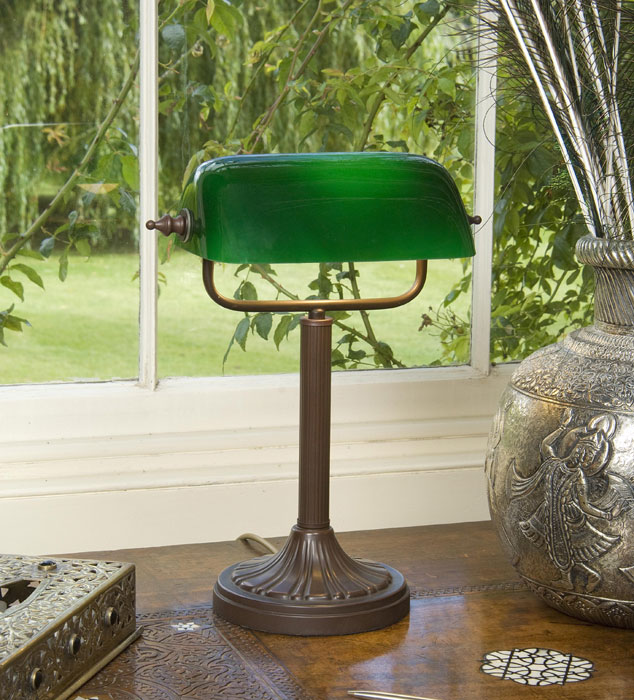 bankers lamp green photo - 10