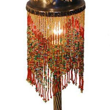 beaded table lamp photo - 6