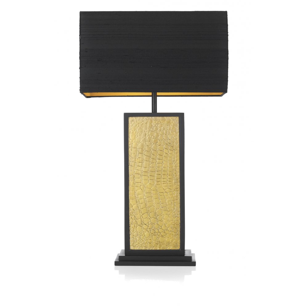 black and gold table lamp photo - 1