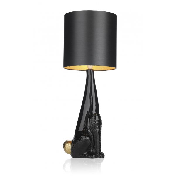 black and gold table lamp photo - 5