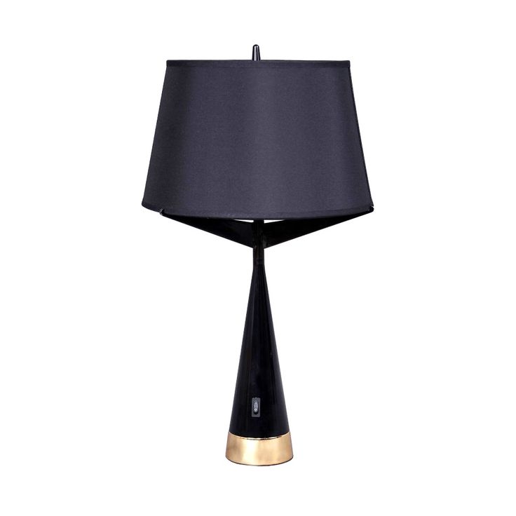 black and gold table lamp photo - 9