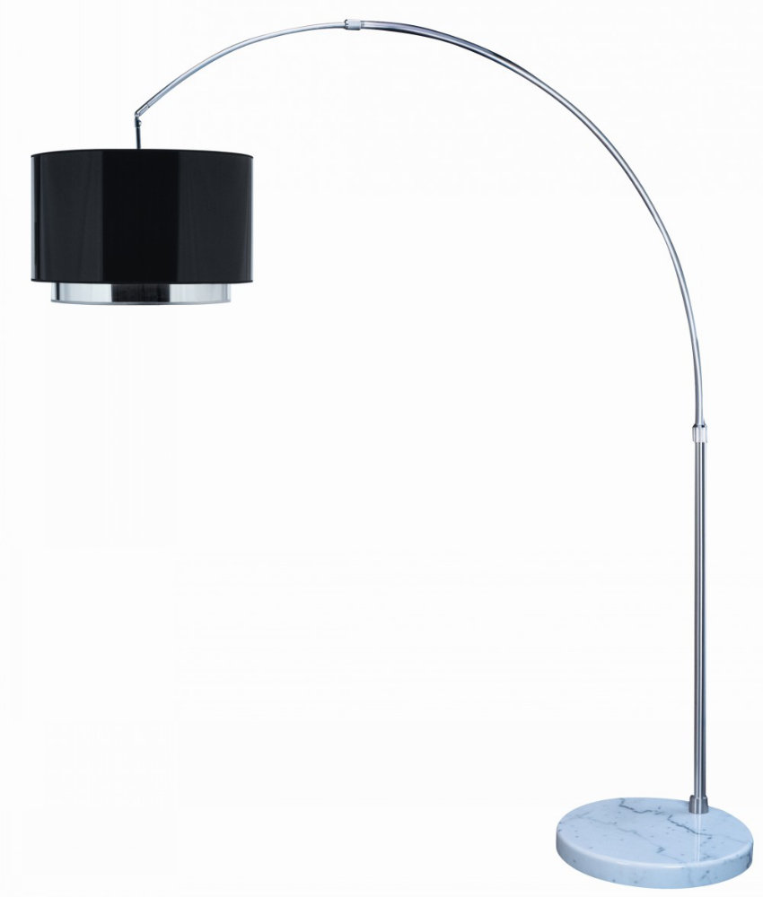 black arc floor lamp photo - 1