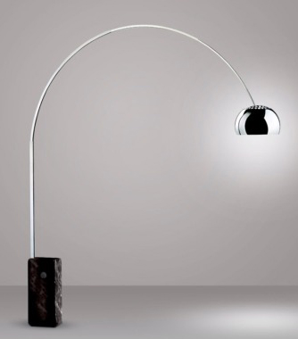 black arc floor lamp photo - 9