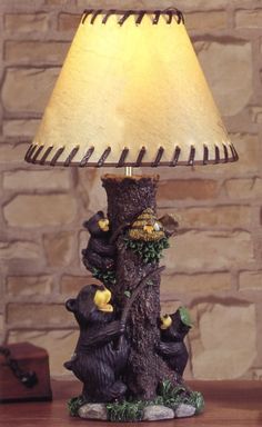 fireside design black bear lamp