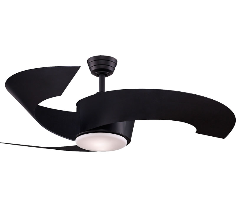 black ceiling fan light photo - 3