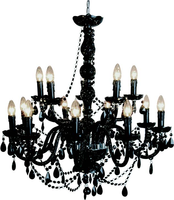 black chandelier table lamp photo - 7