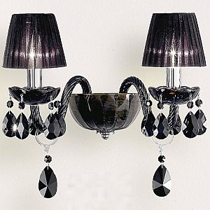 black chandelier wall lights photo - 5