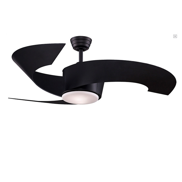 black modern ceiling fan photo - 3