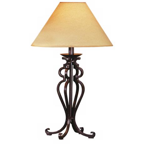 black wrought iron table lamps photo - 1