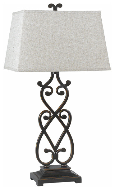 black wrought iron table lamps photo - 10