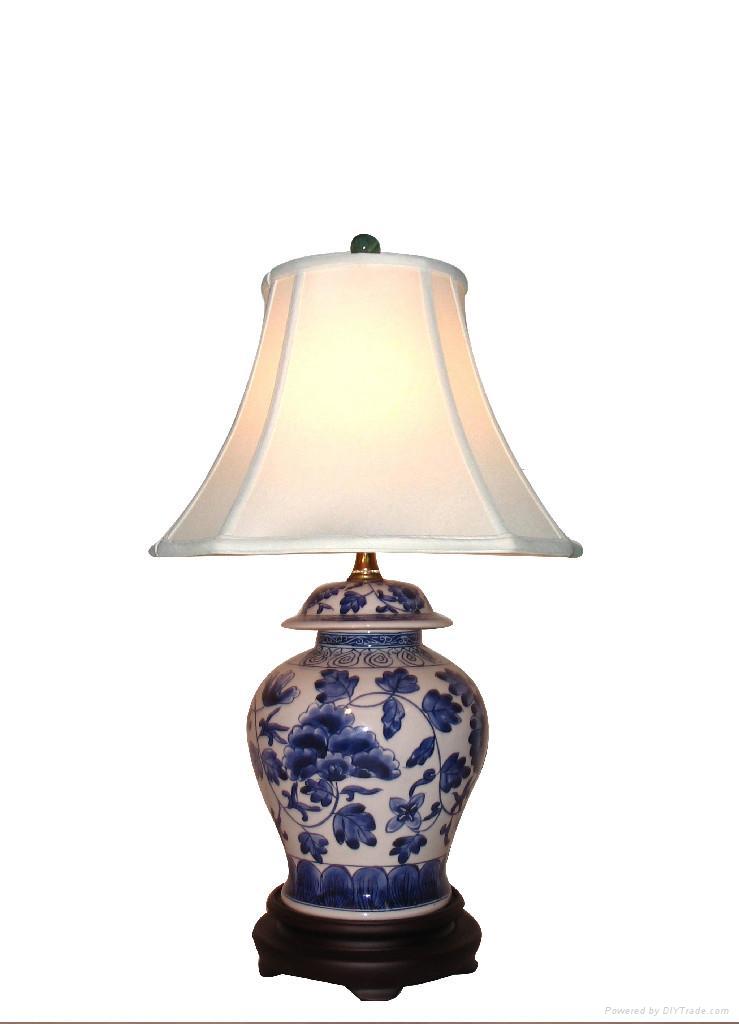 blue and white lamps photo - 7