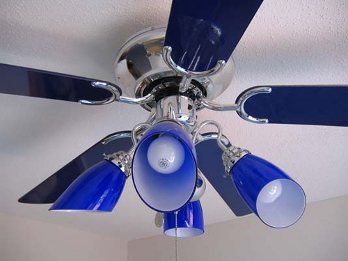 blue ceiling fans photo - 3