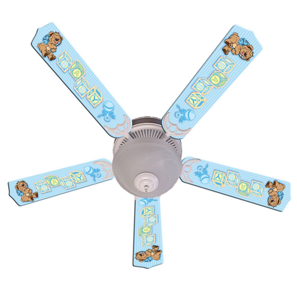 blue ceiling fans photo - 7