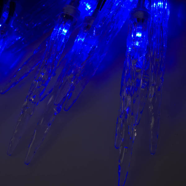 blue icicle lights outdoor photo - 7
