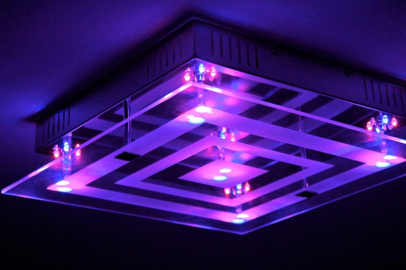 blue led ceiling lights photo - 10