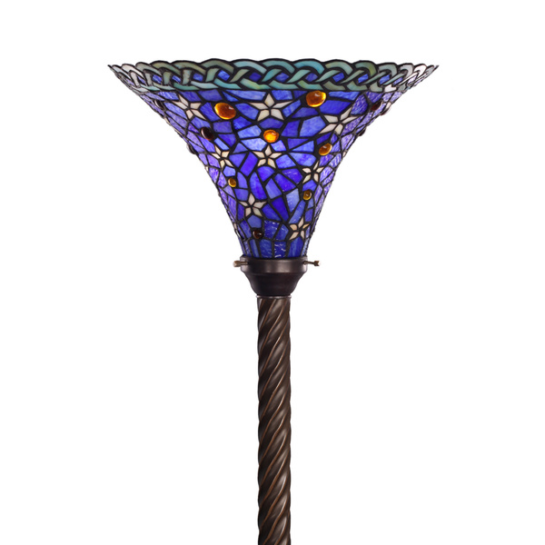 blue tiffany lamp photo - 6