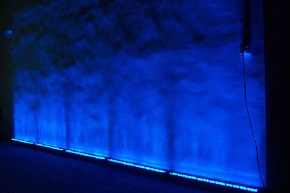 blue wall lights photo - 4