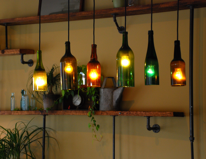 bottle ceiling light photo - 1