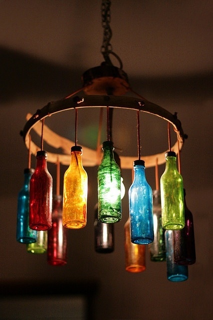 bottle lamps photo - 2