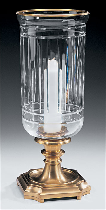 brass hurricane lamp photo - 2