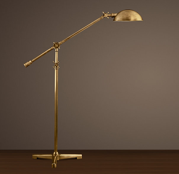 brass pharmacy floor lamp photo - 1