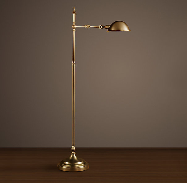 brass pharmacy floor lamp photo - 2