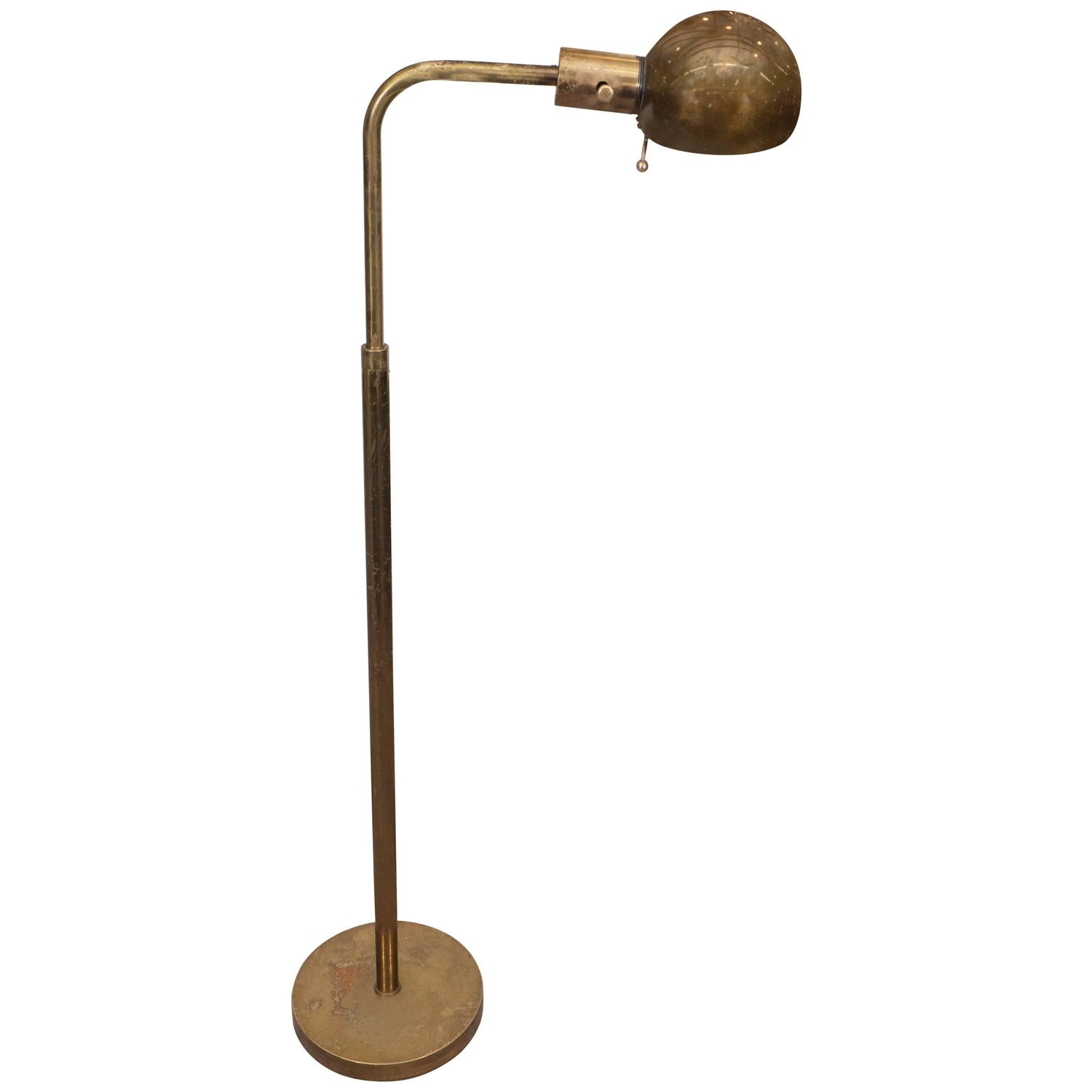 brass pharmacy floor lamp photo - 9