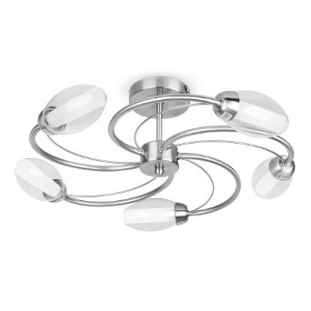 brushed chrome ceiling lights photo - 2