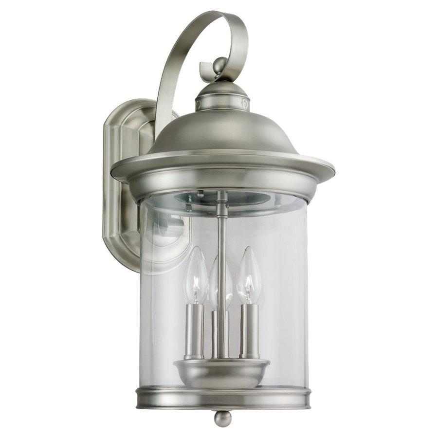 brushed nickel outdoor lights photo - 10