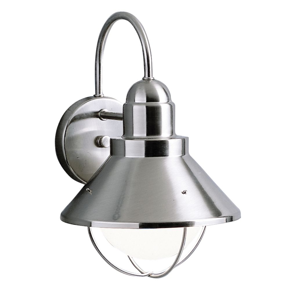 brushed nickel outdoor lights photo - 4