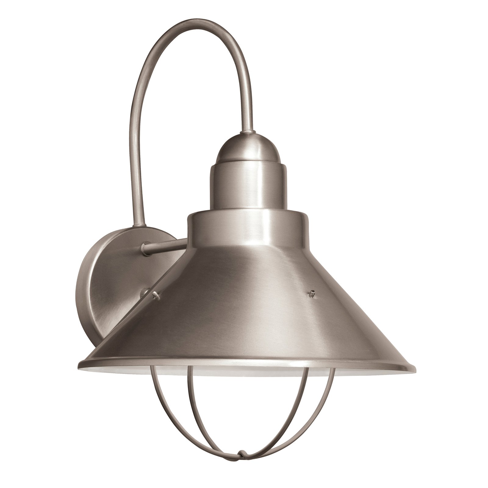 brushed nickel outdoor lights photo - 6