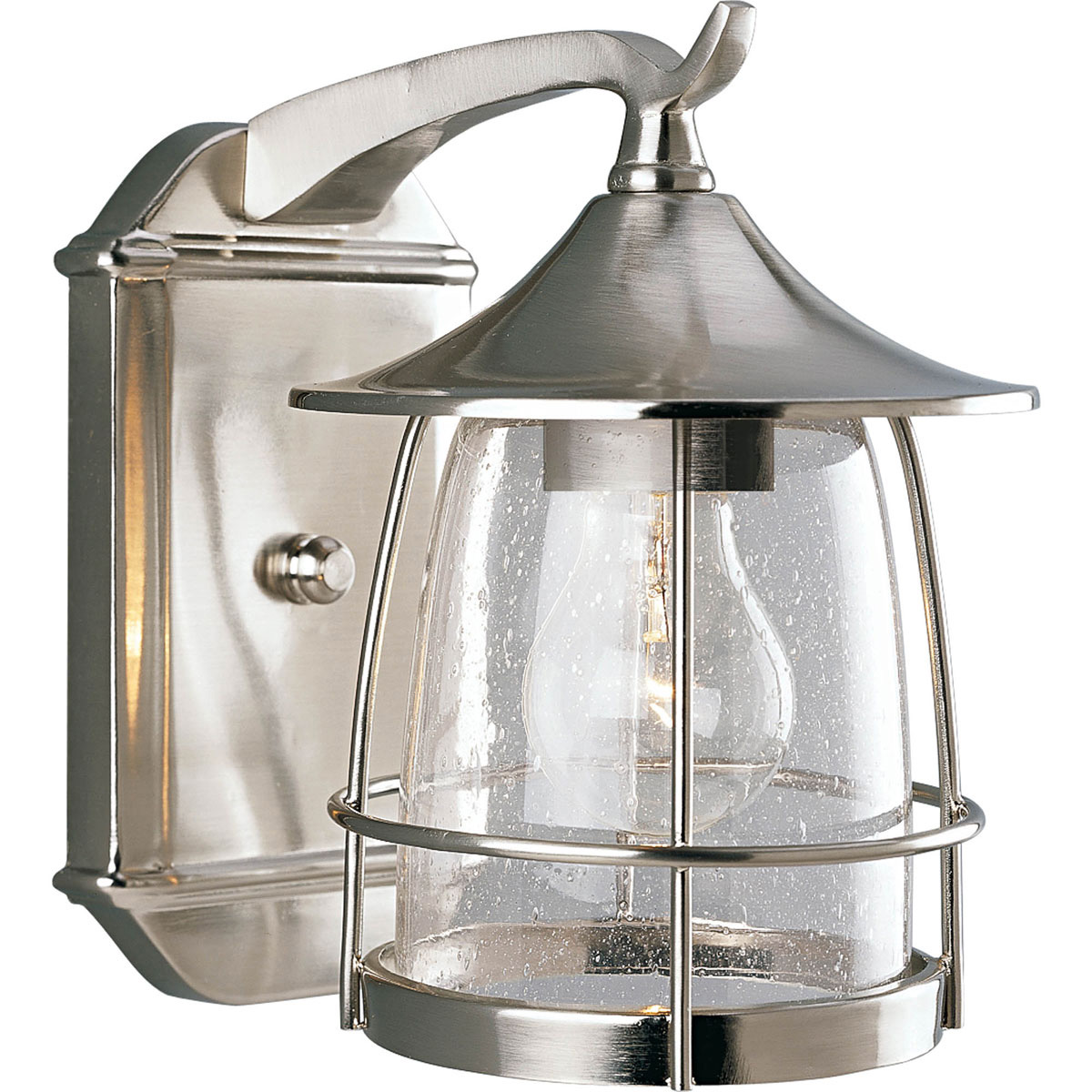 brushed nickel outdoor lights photo - 9