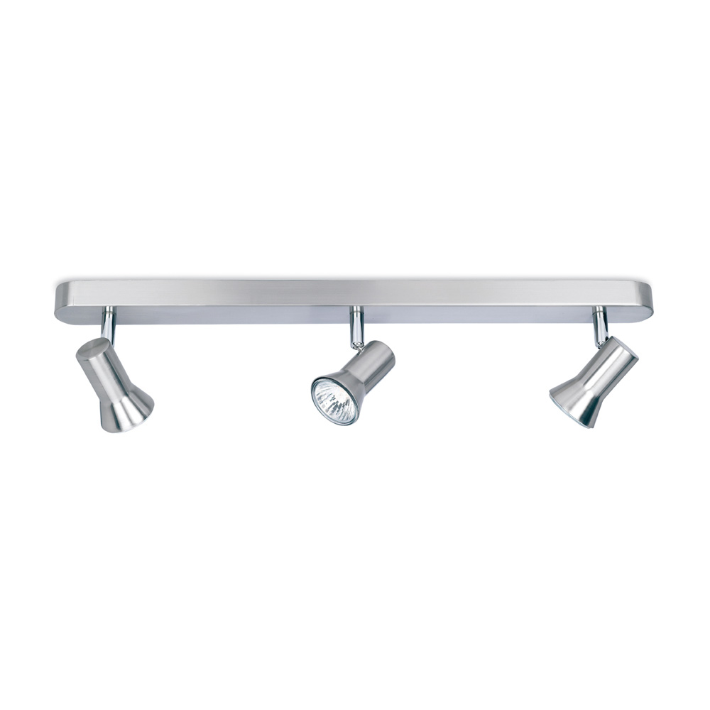 brushed steel ceiling lights photo - 2