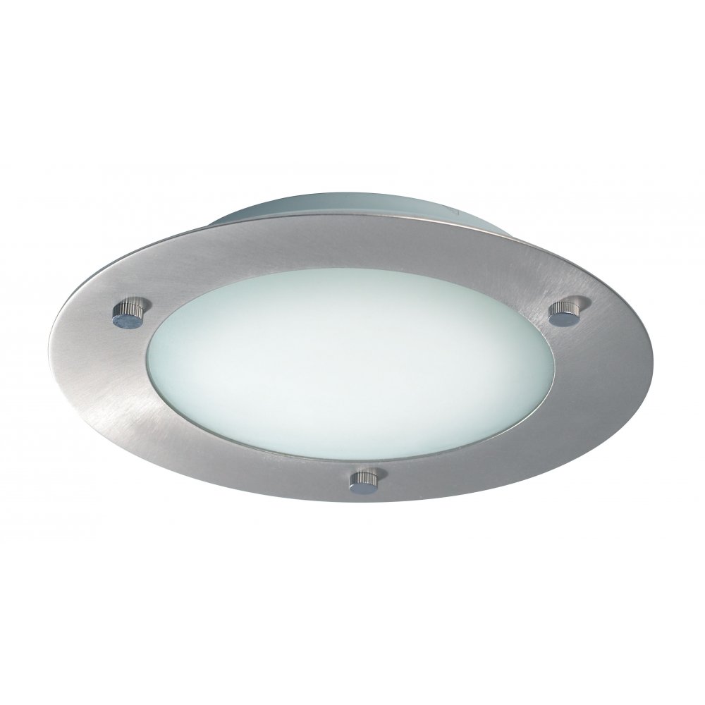 brushed steel ceiling lights photo - 3