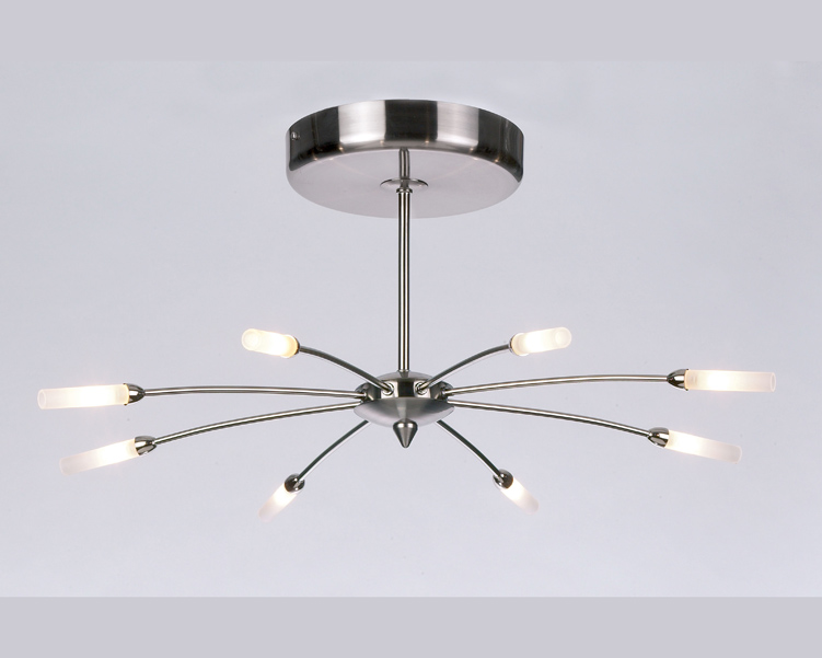 brushed steel ceiling lights photo - 8