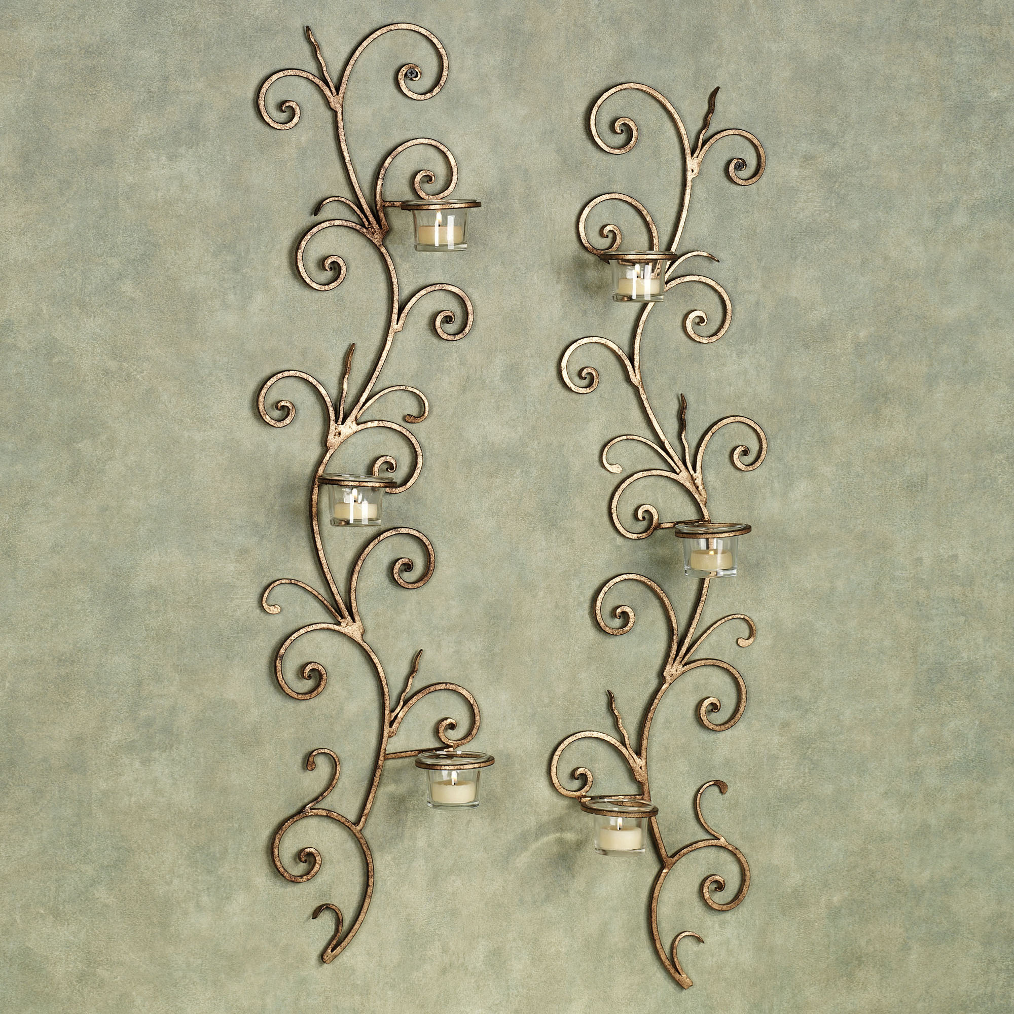 candle light wall sconces photo - 3