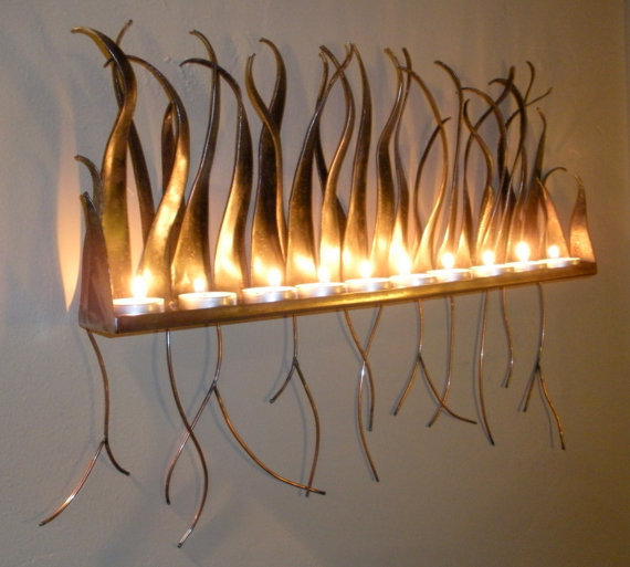 candle light wall sconces photo - 4