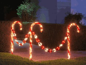 candy cane outdoor lights photo - 1