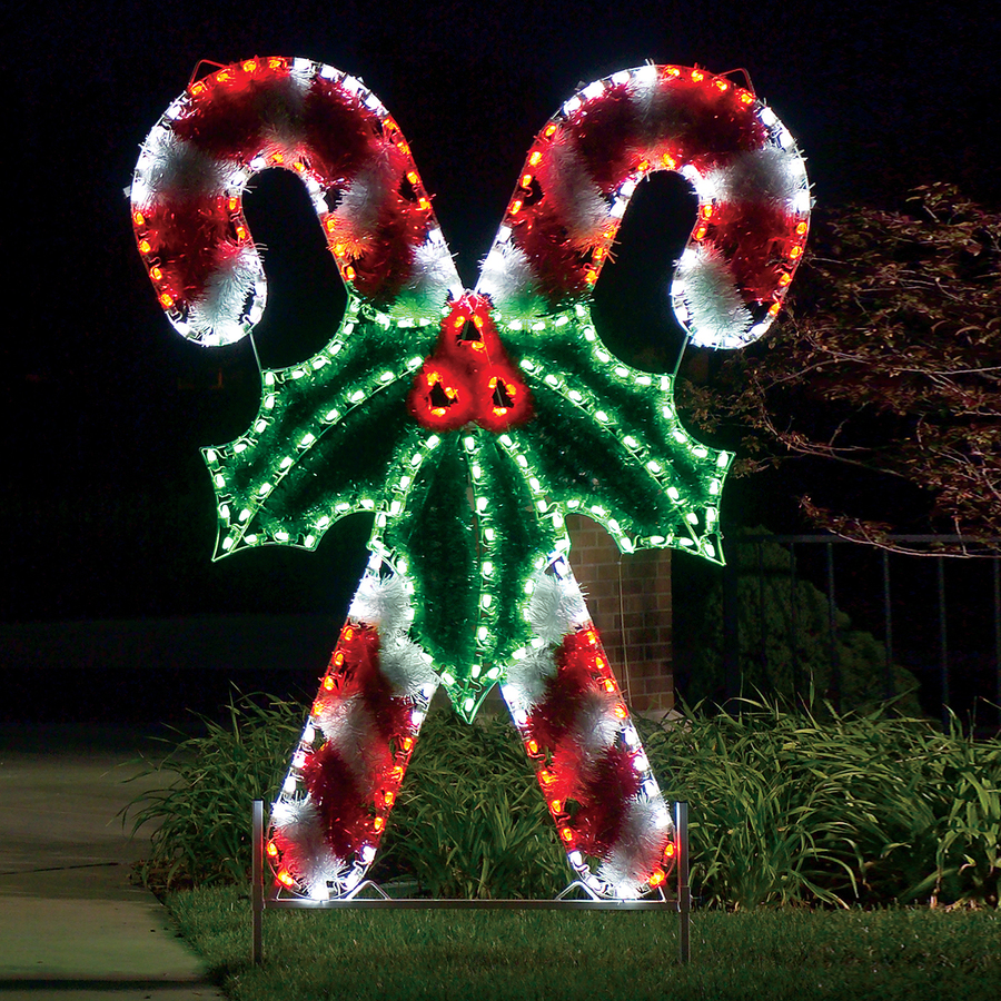 candy cane outdoor lights photo - 4