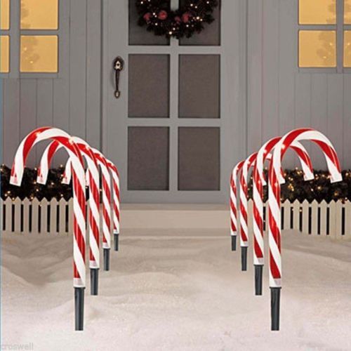 candy cane outdoor lights photo - 5