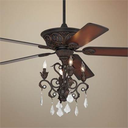 ceiling fan and chandelier photo - 1