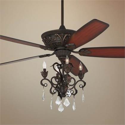 ceiling fan chandelier combo photo - 2