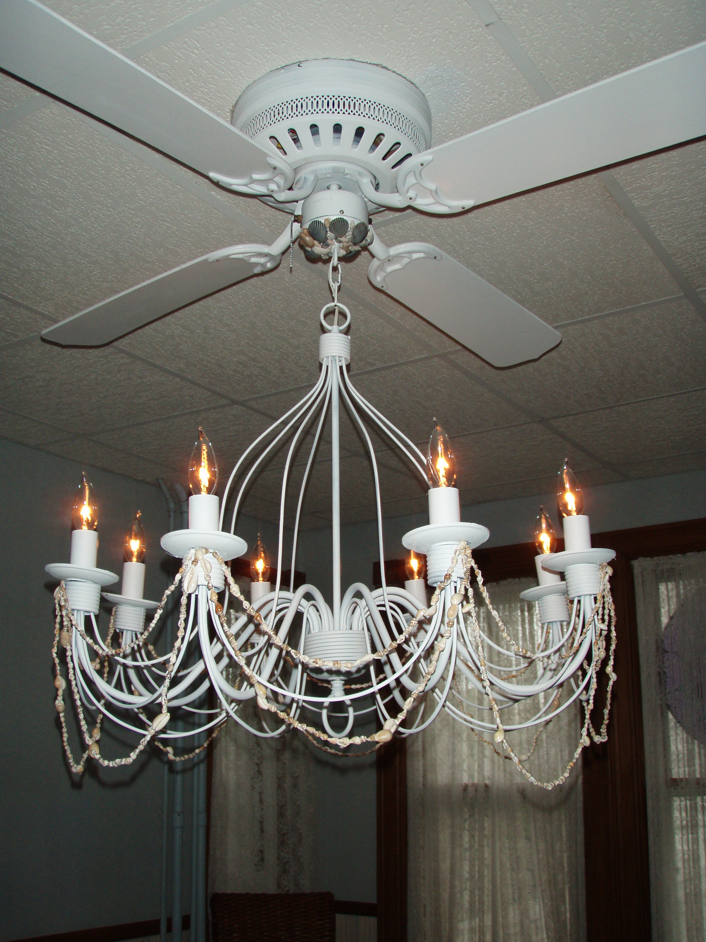 ceiling fan chandelier combo photo - 4