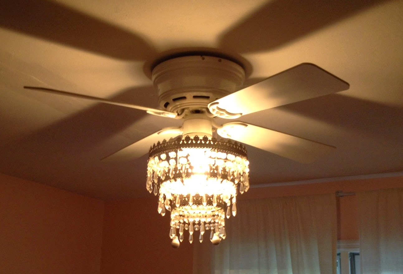 fan chandelier living room