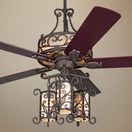 ceiling fan chandelier light photo - 1