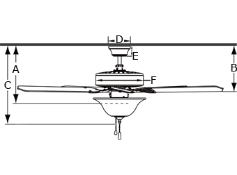 ceiling fan dimensions photo - 10