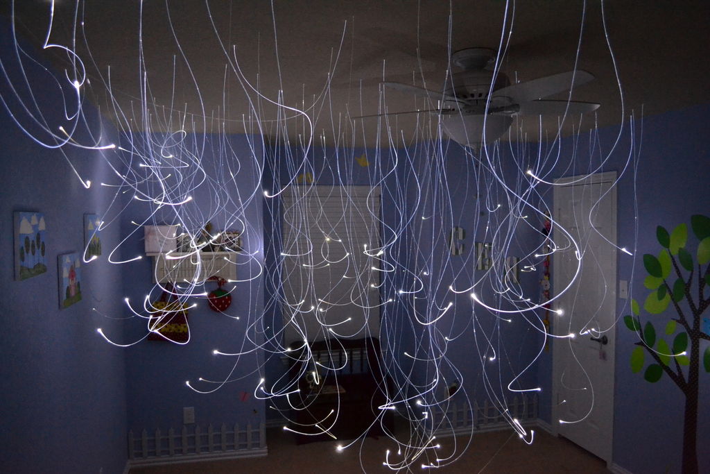 terraverderedesign: Installing Fiber Optic Lights In Ceiling